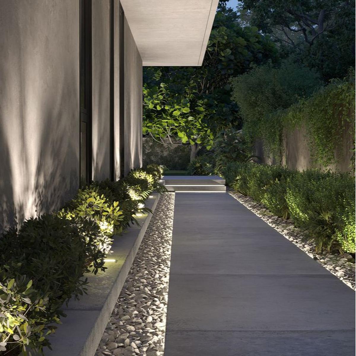 Ilustrasi Taman Depan Rumah Minimalis pada Lahan Sempit yang Modern (©Pinterest)