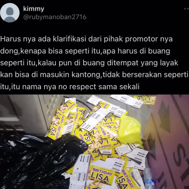 Spanduk Lisa Blacpink disita dan dibuang