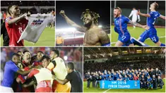 Berikut ini ekspresi kebahagiaan para pemain Islandia dan Panama setelah berhasil membawa negaranya lolos ke Piala Dunia untuk pertama kalinya. (Foto - foto Kolase AFP dan AP).