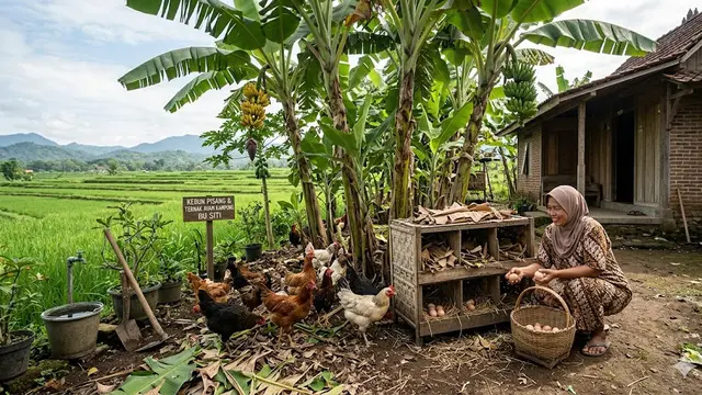 Kombinasi Ternak Hewan Mini dan Kebun untuk IRT yang Rumahnya Dekat Sawah
