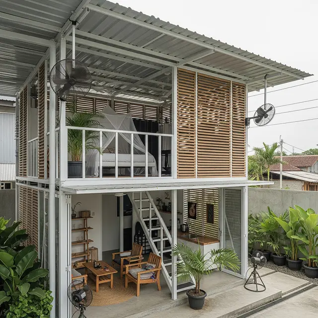 9 Model Rumah Mezzanine Terasa Sejuk di Daerah Panas, Desain Optimal