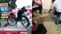 Konsumen di Yogyakarta membeli Honda CRF 1550 dengan uang koin. (Istimewa)