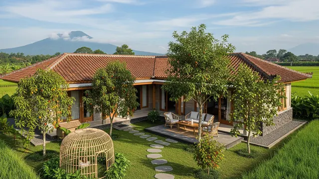 Rumah Berbentuk L dengan Halaman Privat