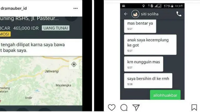 Chat ojek online/Facebook.