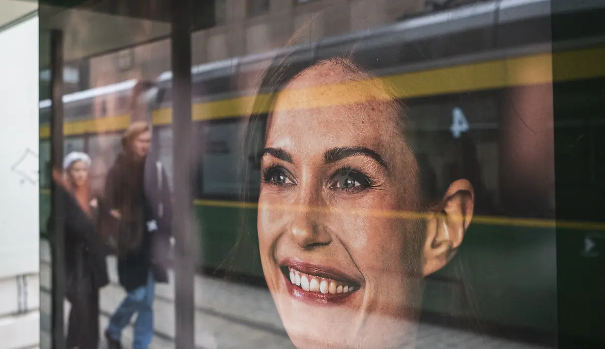 Ketika dilantik sebagai perdana menteri Finlandia, Marin masih berusia 34 tahun dan merupakan yang termuda. (Photo by Jonathan NACKSTRAND / AFP)