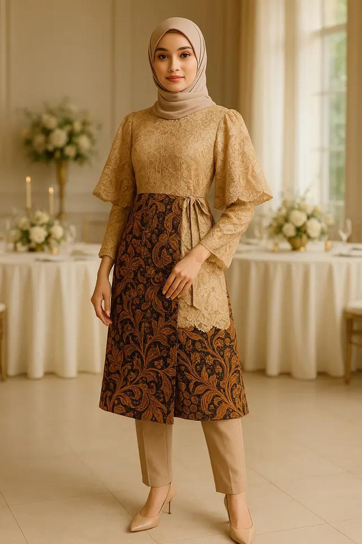 8 Model Batik Brokat Kombinasi Lengan Kupu Kupu Terbaru 2025, Anggun dan Modern