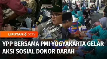 YPP SCTV-Indosiar menggelar aksi sosial donor darah di Masjid Gedhe Kauman, Yogyakarta. Kegiatan ini dilakukan dalam rangka menjaga ketersediaan stok darah yang cenderung menipis saat Ramadan.