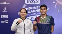 Peraih medali emas Paralimpiade 2020 Tokyo, Leani Ratri Oktila (kiri) dan peraih medali perunggu Paralimpiade 2020 Tokyo, Suryo Nugroho (kanan) optimistis dapat meraih hasil gemilang di turnamen Indonesia Para Badminton International 2023 yang akan digelar 5 September hingga 10 September 2023 di GOR Sritex Arena, Solo, Jawa Tengah. (Bola.com/Djarum Foundation)