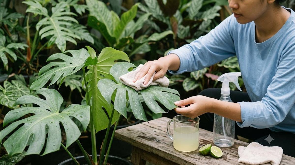 Cara Mengkilapkan Daun Tanaman Hias Secara Alami
