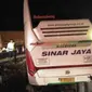 Bus Sinar Jaya yang menyebabkan kecelakaan maut di Tol Cipali, Kamis (14/11/2019). (dok Humas Polda Metro Jaya)