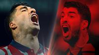 Ilustrasi - Luis Suarez, Atletico Madrid dan Barcelona (Bola.com/Adreanus Titus)