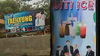 6 Spanduk Promo Jualan Ini Terinspirasi dari Idol K-Pop, Bikin Ngakak (Sumber: Twitter/@nocontextwarung)