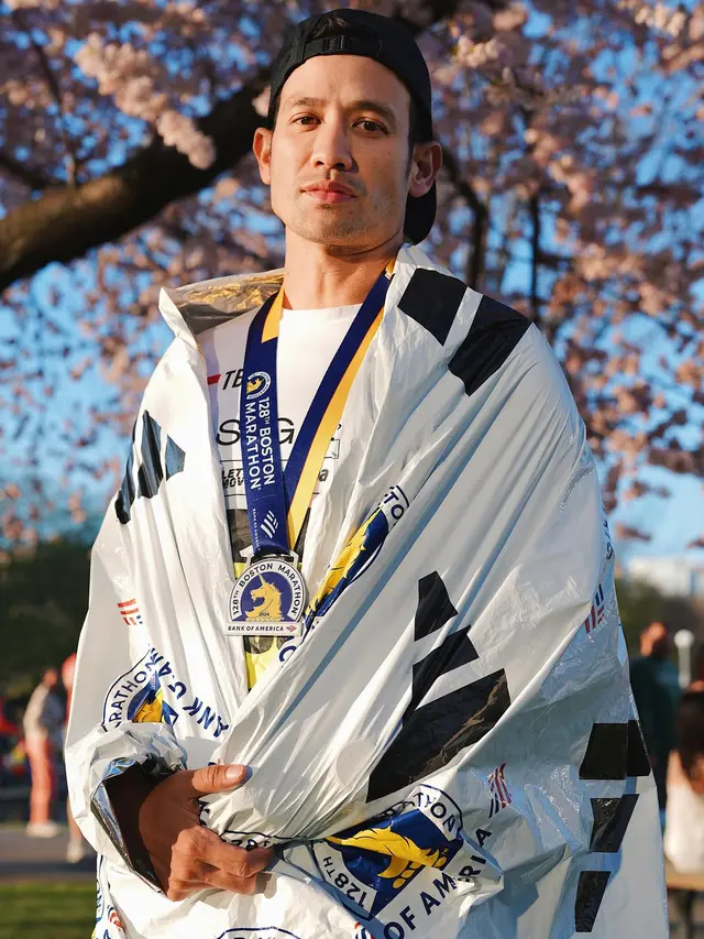 7 Potret Tarra Budiman Ikut Marathon di Boston, Cuma Lebaran Sehari di Indonesia