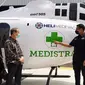 Direktur RS Medistra Dini Handayani saat penandatanganan nota kesepahaman (MoU) antara RS Medistra dan PT Whitesky Aviation di Jakarta, Rabu (19/8/2020), yang mana untuk penyediaan layanan evakuasi medis menggunakan helikopter. (Dok RS Medistra)