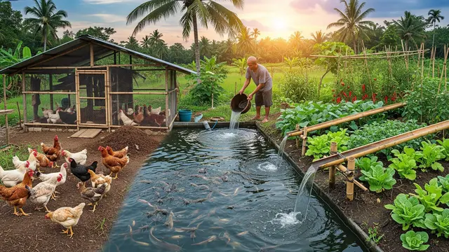 Kombinasi Kebun dan Peternakan yang Hemat Pupuk dan Pakan