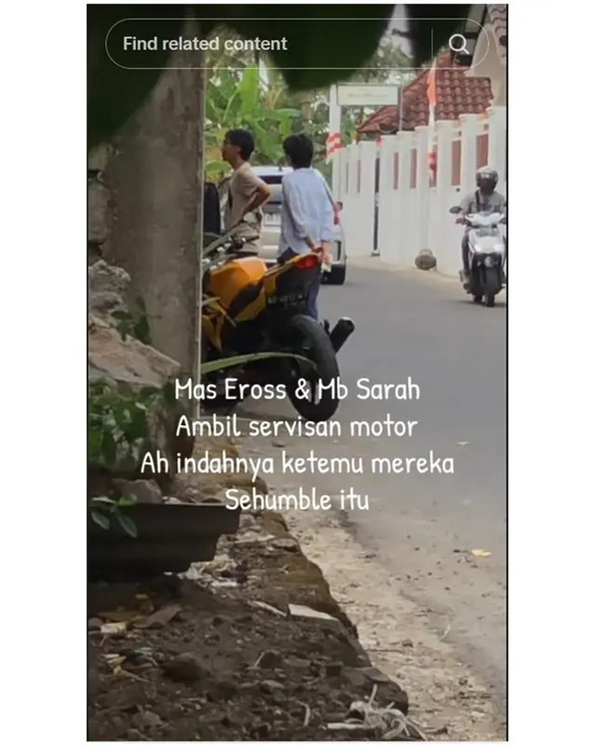 Viral Kesederhanaan Eross Candra SO7 dan Istri Jalan Kaki Ambil Servisan Motor, Ini 6 Momennya