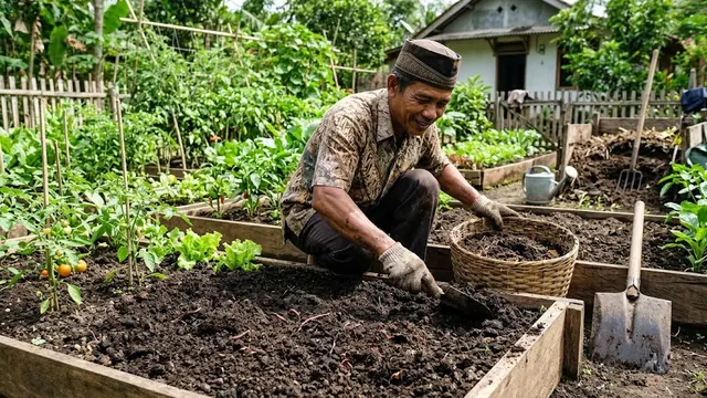 Cara Mengolah Tanah agar Subur dan Gembur/AI Generated