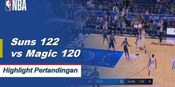 Cuplikan Hasil Pertandingan NBA : Suns 122 vs Magic 120