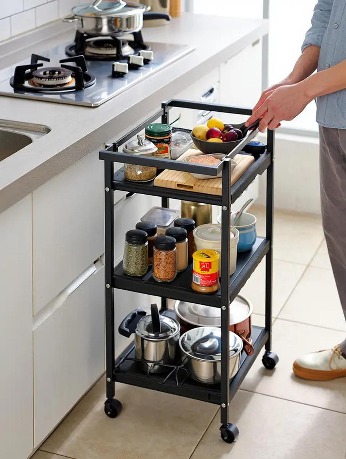9 Inspirasi Dapur Rumah Lahan Sempit Pakai Rak Besi Multifungsi, Solusi Cerdas Hemat Ruang