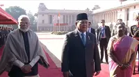 Temui Perdana Menteri dan Presiden India, Prabowo Disambut Upacara Kenegaraan di Istana Rashtrapati