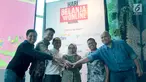 Sejumlah pembicara seusai menggelar media briefeng Harbolnas 2018 di Jakarta, Selasa (13/11). Hari Belanja Online Nasional kembali digelar pada 11-12 Desember 2018 yang diikuti lebih dari 300 e-commerce. (Liputan6.com/HO/Sebio)