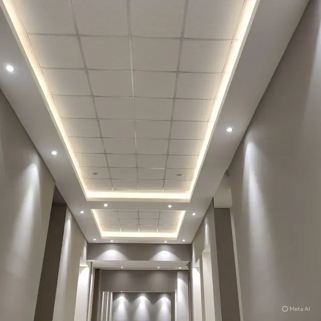 Desain Plafon PVC Aula Bertingkat (Drop Ceiling)
