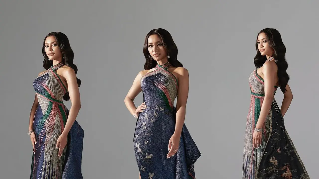 4 Pesona Eksotis Farhana Nariswari dalam Satu Gaun yang Bikin Menang Best Evening Gown di Miss International 2023