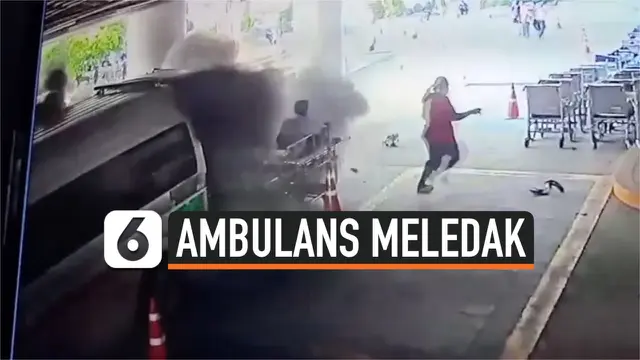 AMBULANS TIBA-TIBA MELEDAK SAAT ANGKUT PASIEN