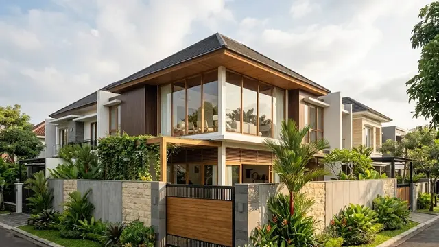 Pagar Rumah Hook dengan Batu Alam