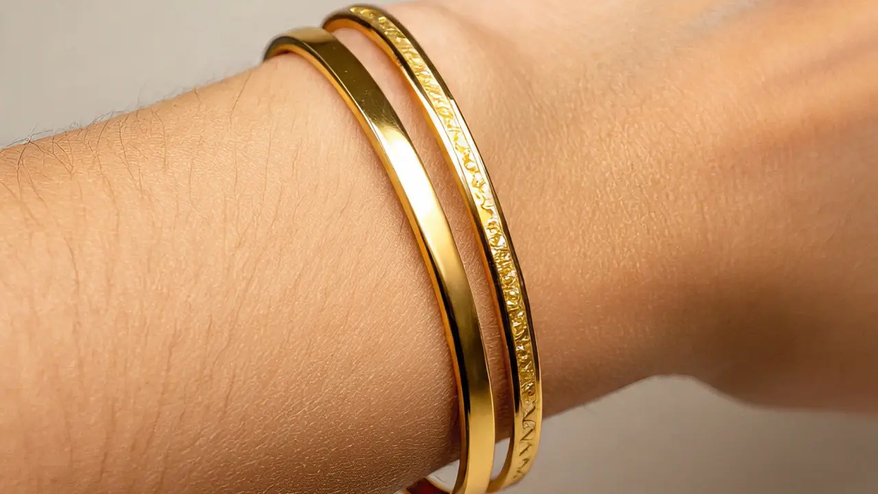 Gelang 8 Gram Emas 24 Karat Model Bangle