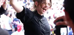 Intip gaya Barbara Palving yang pamer baby bump di Piala Dunia 2026 (@realbarbarapalvin)