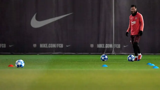 Jelang Hadapi Tottenham, Messi Berlatih Penuh Tawa