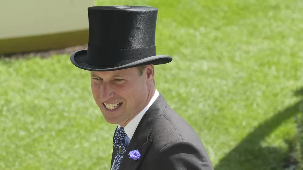 Pangeran William dalam Royal Ascot 2024. (AP Photo/Kin Cheung)