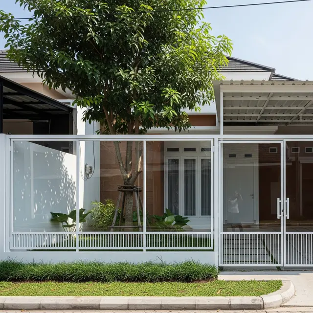 9 Desain Pagar Rumah Minimalis Transparan Kombinasi Kaca dan Besi, Solusi Elegan