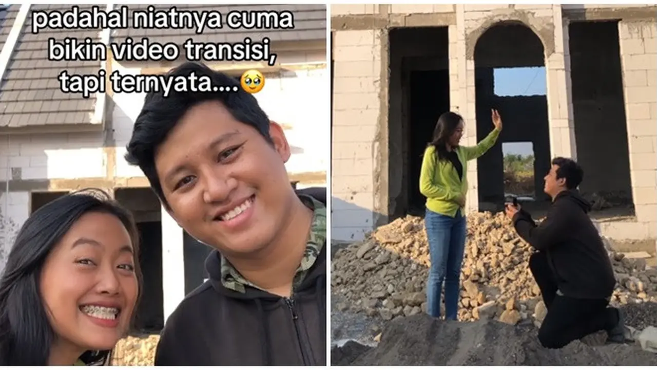 Niatnya Mau Bikin Video Transisi, Endingnya Wanita Ini Ternyata Dilamar Kekasihnya