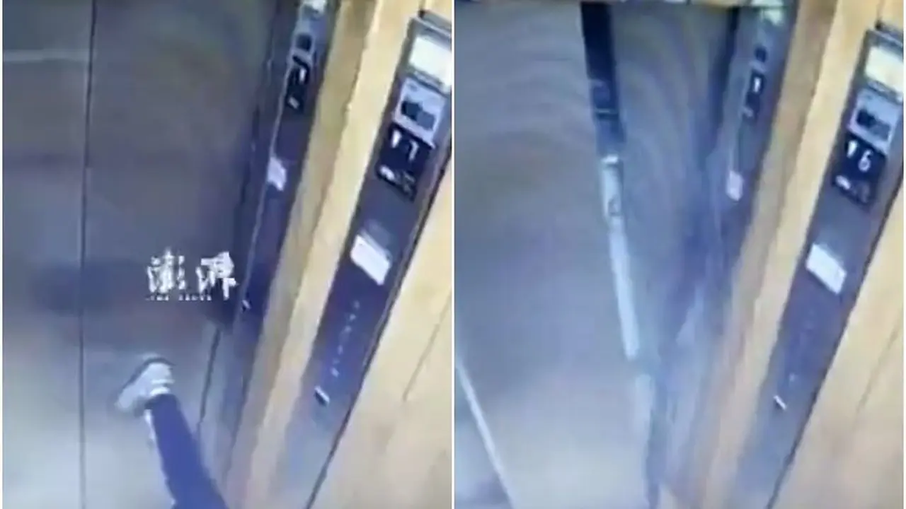 Insiden yang buat heboh warganet China ini terjadi di kota Xinzheng, Provinsi Henan. Menurut laporan dari media lokal, bocah itu masuk lift bersama adik perempuannya (Capture)
