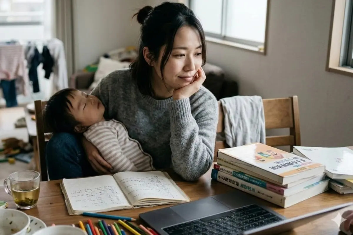 Tips Jadi Ibu Muda Multitasking agar Tidak Mudah Burnout (Foto: Gemini AI)