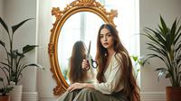 arti mimpi memotong rambut ©Ilustrasi dibuat AI
