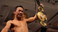 Petinju Indonesia, Daud Yordan, merebut gelar interim WBA International kelas ringan setelah menang angka mutlak atas petinju Argentina, Cristian Rafael Coria, di Radisson Victoria Plaza, Monteviedo, Uruguay, Sabtu (4/6/2016). (Daud Yordan Media)