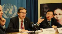 Direktur WHO program TB global, Mario Raviglione memberikan penjelasan di Jenewa, Swiss (Kamis 23/3). (VOA News)
