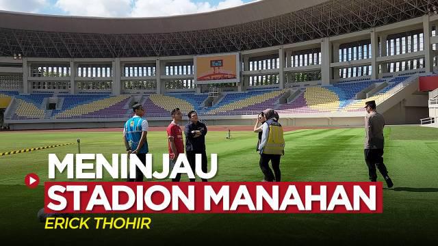 Berita video Ketua Umum PSSI, Erick Thohir, meninjau kesiapan Stadion Manahan, yang rencananya juga akan menjadi venue Final Piala Dunia U-20 2023, Minggu (12/3/2023).