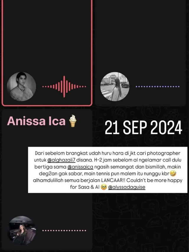Unggahan Aaliyah Massaid di Instagram Story akun pribadi miliknya (Dok. Instagram/@aaliyah.massaid)