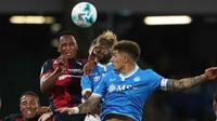 Duel&nbsp;Napoli vs Cagliari di Serie A 2025/2026, Minggu (31/8/2025). (Carlo Hermann/AFP)