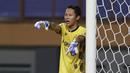 Syahrul Trisna Fadillah. Kiper milik Persikabo 1973 berusia 26 tahun ini telah tampil 11 kali di BRI Liga 1 dengan mencatat 4 kali clean sheet dan kebobolan 11 gol. Bersam Timnas Indonesia, ia sama sekali belum pernah bermain baik di level yunior maupun senior. (Bola.com/M. Iqbal Ichsan)