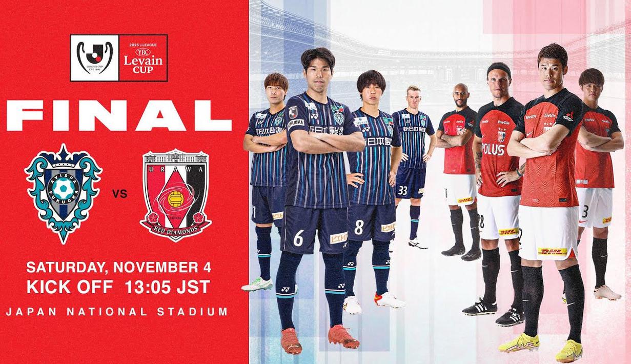 Gelaran J.League YBC Levain Cup 2023 akan mencapai puncaknya pada Sabtu (4/11/2023) pukul 11.05 WIB. (Dokumentasi J.League)
