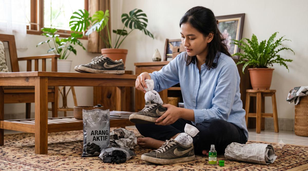 Trik Menghilangkan Bau Sepatu di Dalam Rumah