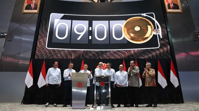 Pencatatan saham PT VKTR Teknologi Mobilitas Tbk (VKTR) di BEI pada Senin, (19/6/2023). (Foto: BEI)