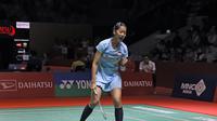 Tunggal putri Indonesia, Putri Kusuma Wardani, lolos ke 16 besar Indonesia Masters 2025 setelah menumbangkan wakil Chinese Taipei, Pai Yu Po, 21-13, 21-14, di Istora Senayan, Jakarta, Rabu (22/1/2025). (PBSI)