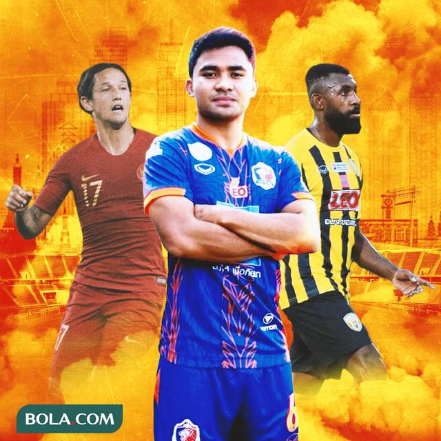 Ilustrasi - Pemain Indonesia di Thailand: Irfan Bachdim, Asnawi Mangkualam, Yanto Basna