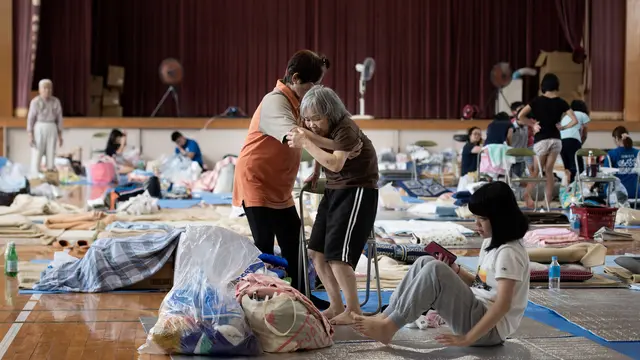 Menengok Lokasi Pengungsian Korban Banjir Jepang
